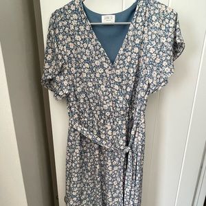 Blue floral dress